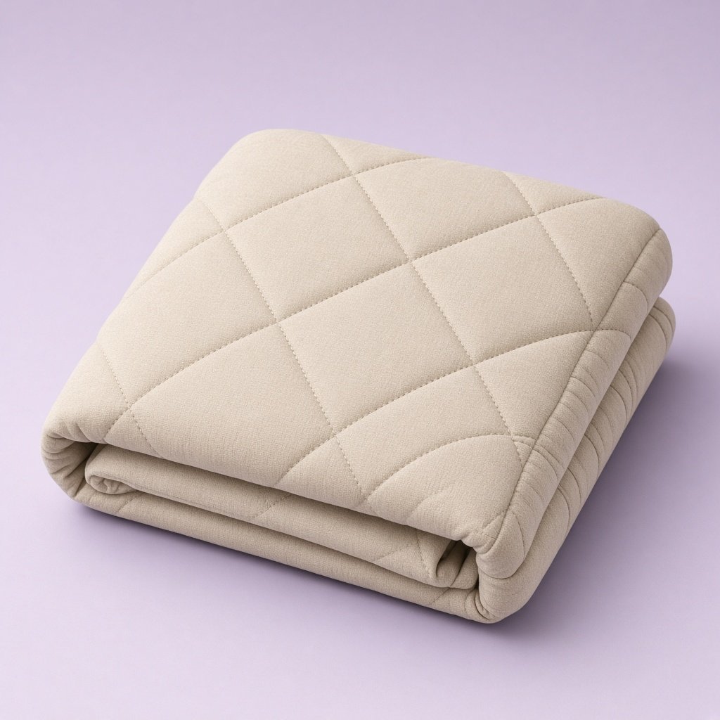 Quilted beige hot-water cylinder jacket
