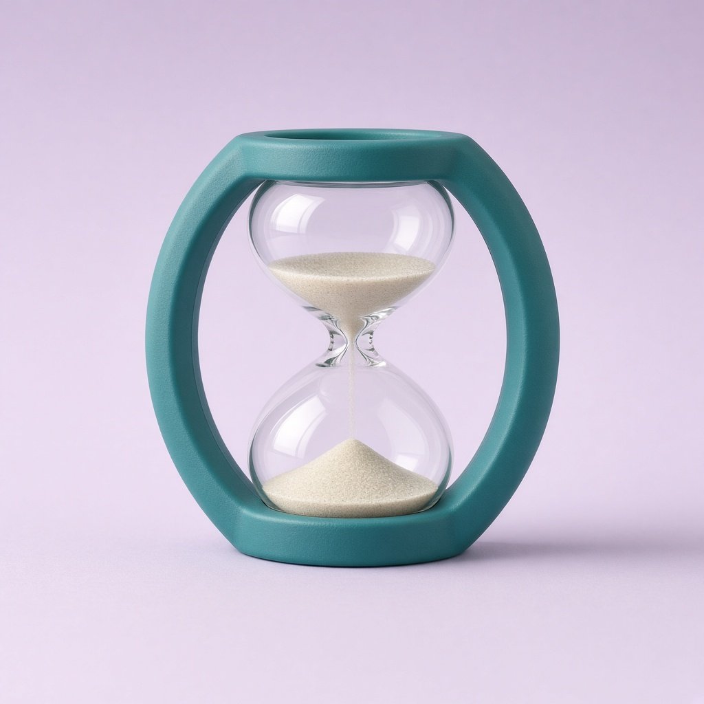 Teal waterproof shower sand timer